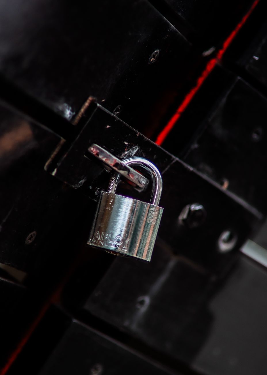 Modern cyber interface with padlock indicator